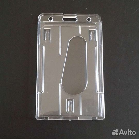 Держатель для бейджа, карт, жесткий пластиковый