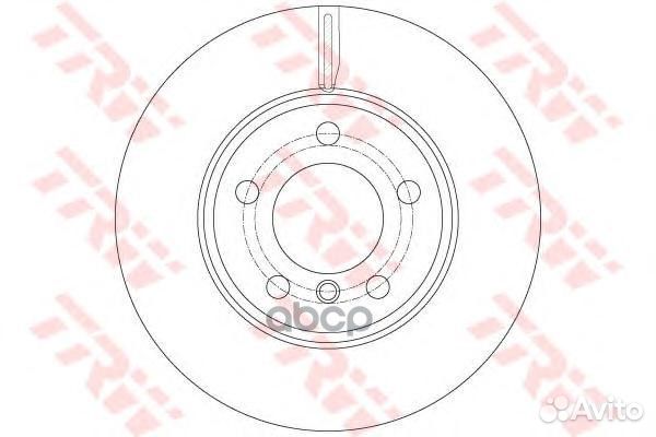 Диск тормозной передний вентилируемый 'DF6143S TRW