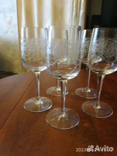 Бокалы для шампанского богемия 60-е годы