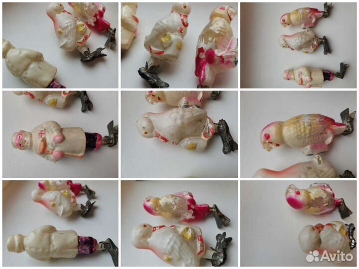 Елочная игрушка времён СССР фигурки