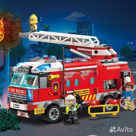 Конструктор аналог Lego CiTY Пожарная машина