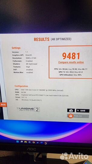 Видеокарта RTX 3060TI Gigabyte Aorus Elite