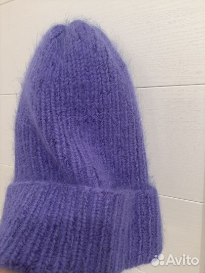 Шапка и манишка из пуха норки