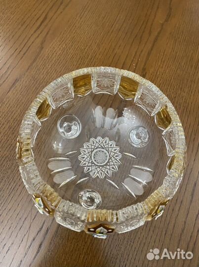 Большая конфетница хрустальная Bogemia