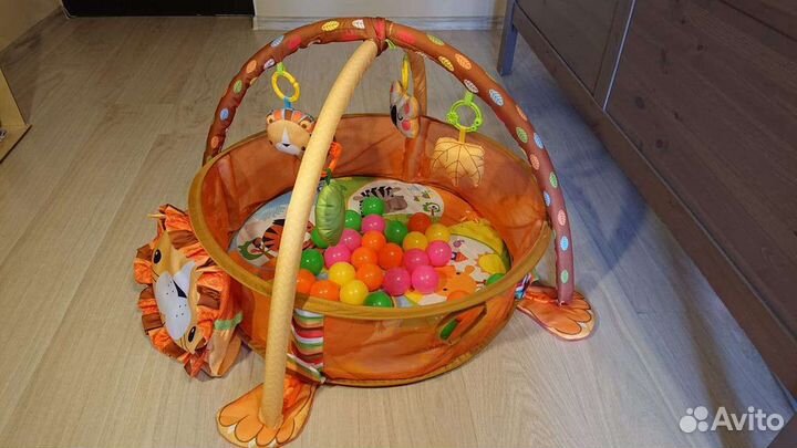 Развивающий коврик-манеж игровой 3в1