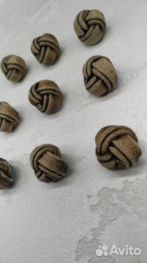 Пуговицы кожаные винтаж
