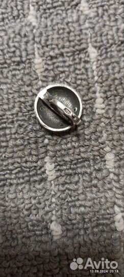 Серьга серебряная одна