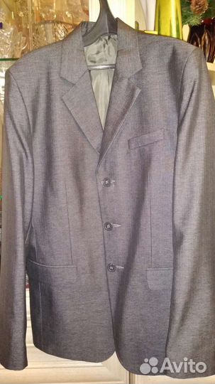 Пиджак новый темно-серый 164-72-66