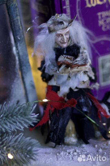 Баба яга,ватная игрушка,новогодняя игрушка