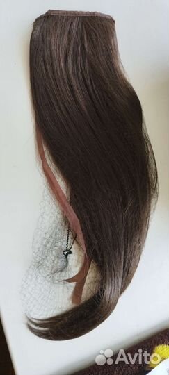 Хвост шиньон на лентах