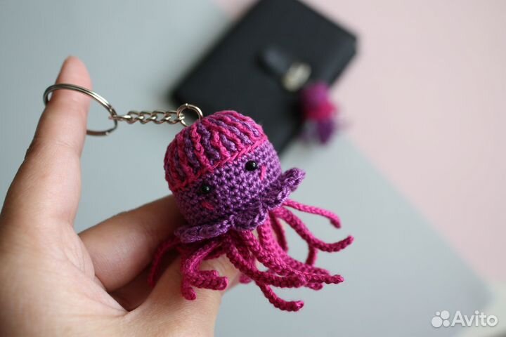 Мягкие брелки игрушки Вязаные брелки для ключей