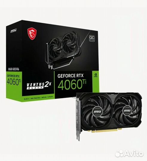 MSI GeForce RTX 4060 Ti 8G ventus 2X black E1 OC