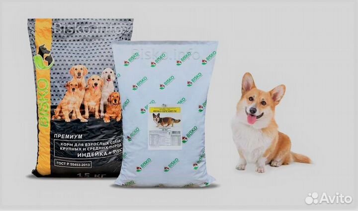 Корм для взрослых собак Биско Премиум Индейка 3кг