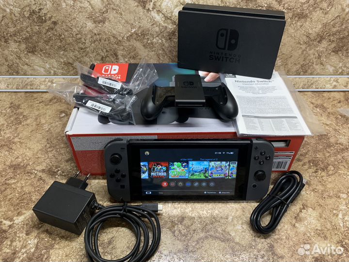 Nintendo Switch прошит 128gb. Хор.сост. Полн.компл
