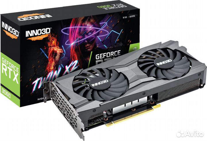 Nvidia GeForce RTX 3060 inno3D Twin X2 8Gb (N30602-08D6-11902130)