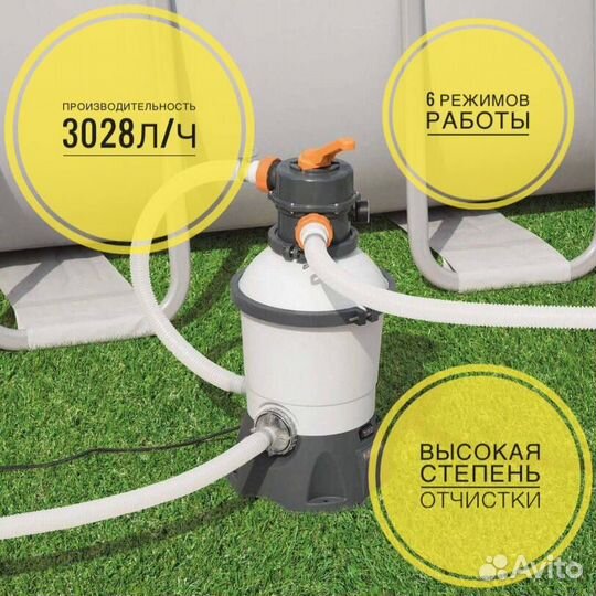 Фильтр-насос песочный для бассейнов 3028л/ч