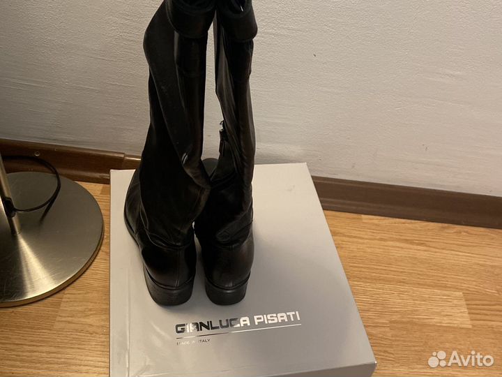 Сапоги ботфорты натуральная кожа 36