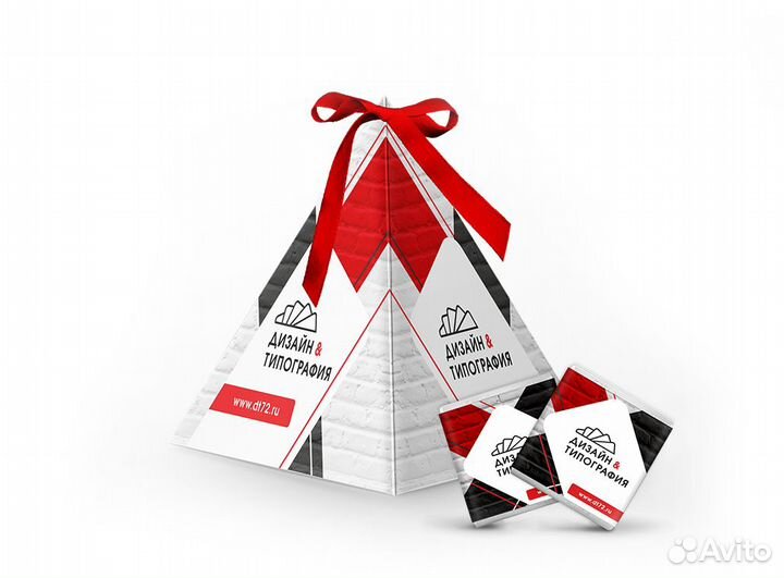 Печать логотипа на этикетках шоколада в Тюмени