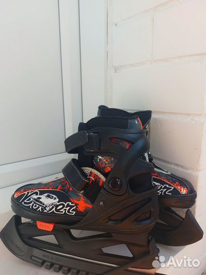 Коньки детские раздвижные р.33-36