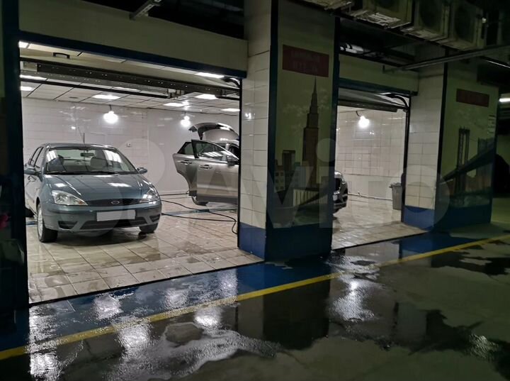 Действующая автомойка в подземном паркинге, 200 м²