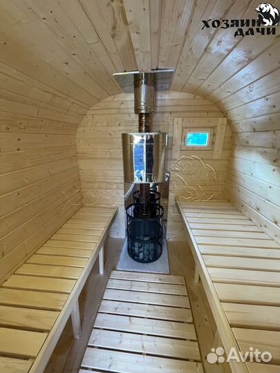 Баня бочка под ключ от производителя 2*3,5