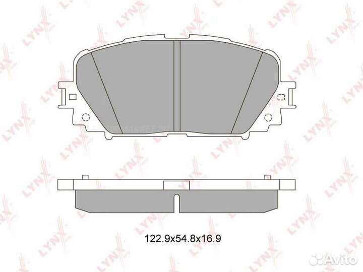 Lynxauto BD-7554 Колодки тормозные дисковые перед
