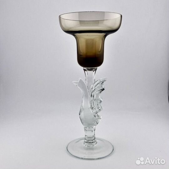 Подсвечник из цветного стекла. Гхз. СССР