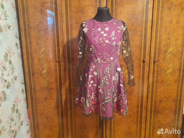 Вечернее платье сетка Yana Lukacher с шелком 46 р