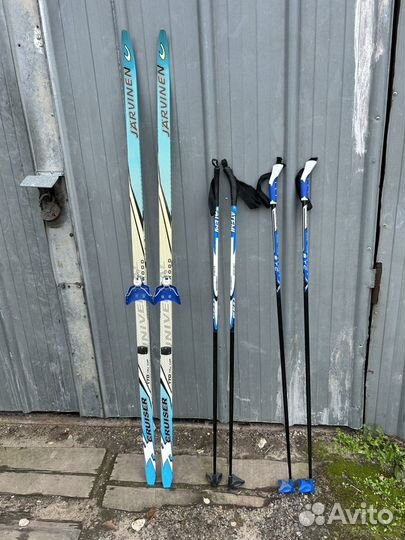 Лыжи беговые 170 см, палки 120 см (2 комплекта)