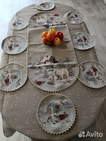 Скатерть гобелен новогодняя испания