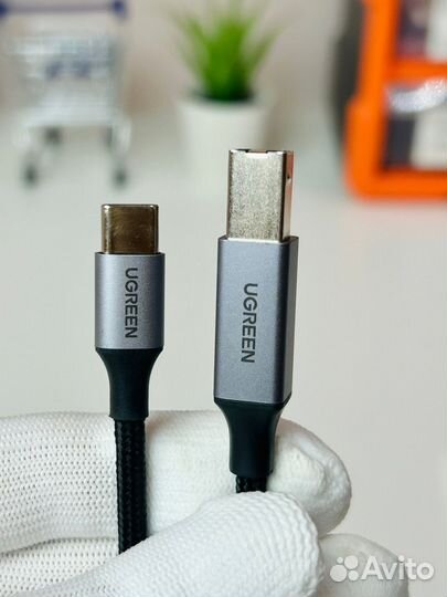 Кабель для принтера UGreen USB-C к USB 2.0