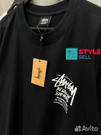 Stussy футболка оверсайз хлопок