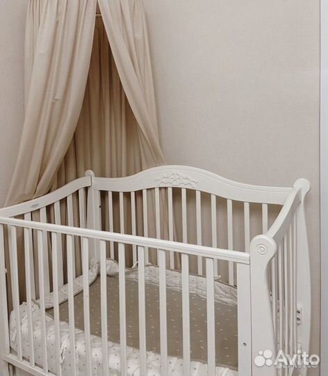 Кроватка гандылян моника, матрас, бортик IKEA