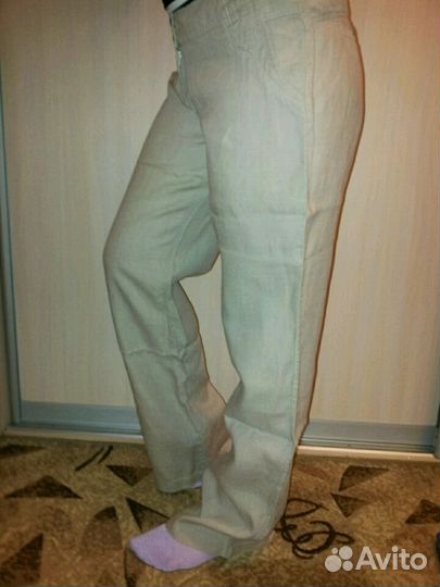 Брючки льнянные