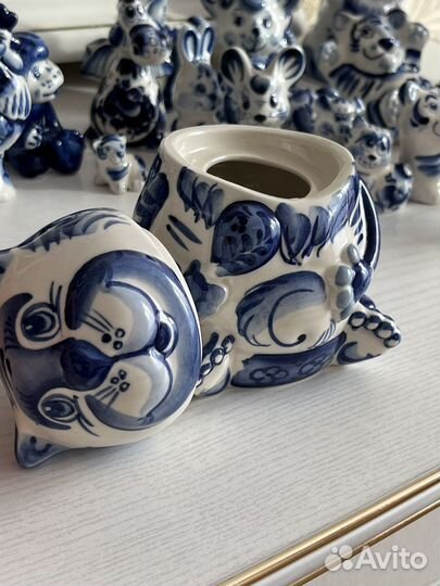 Сахарница гжель