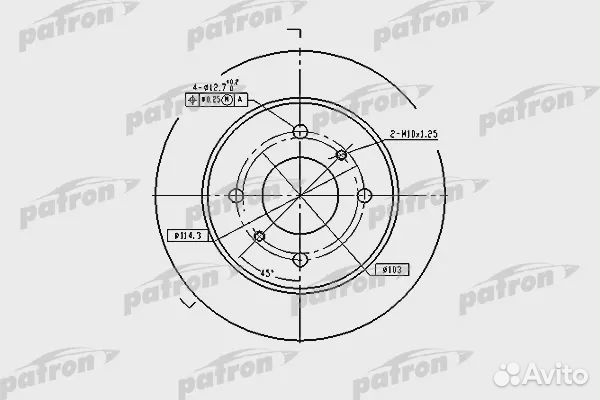 Patron PBD2592 Диск тормозной