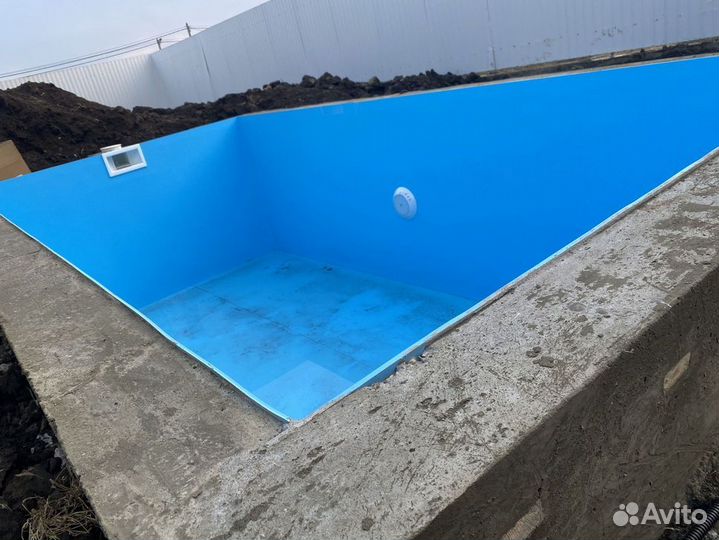 Бассейн из полипропилена 6м*3м*1,5м