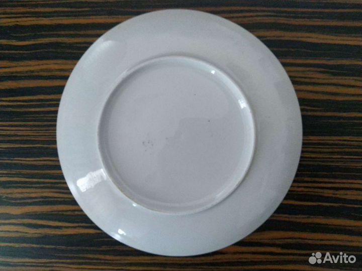 Тарелка декоративная Олени. Кобальт. СССР