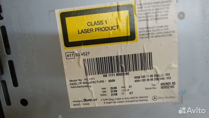 Магнитола Mercedes Vito W639, 2009