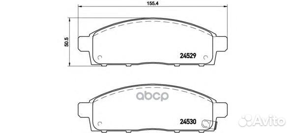 Колодки тормозные дисковые перед mitsubishi