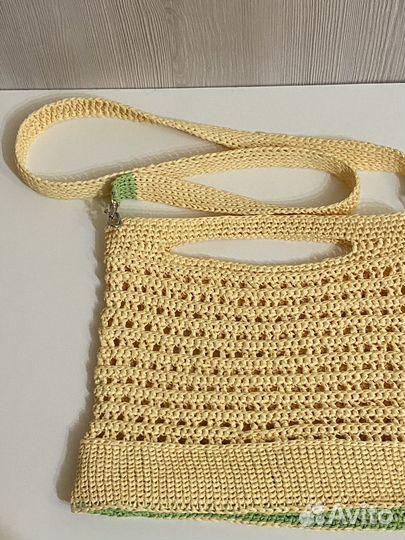 Сумка из рафии ручной работы