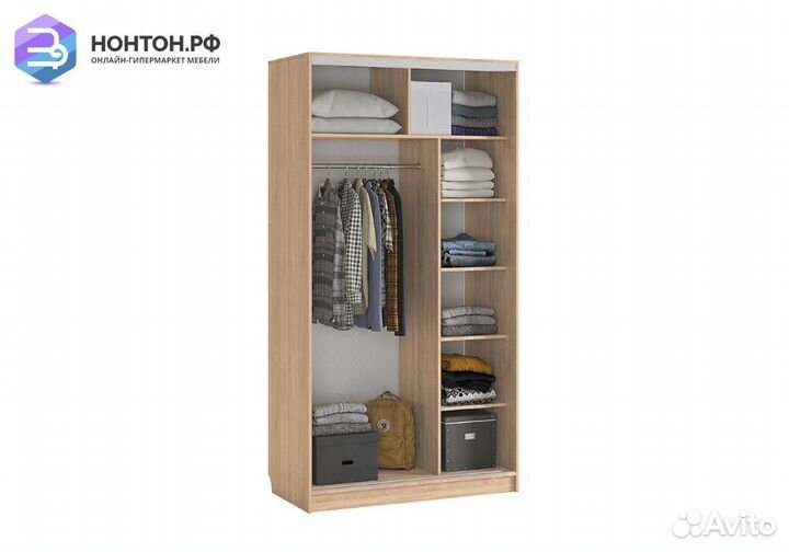 Шкаф-купе Рио 4-600 цветы 2 дуб сонома