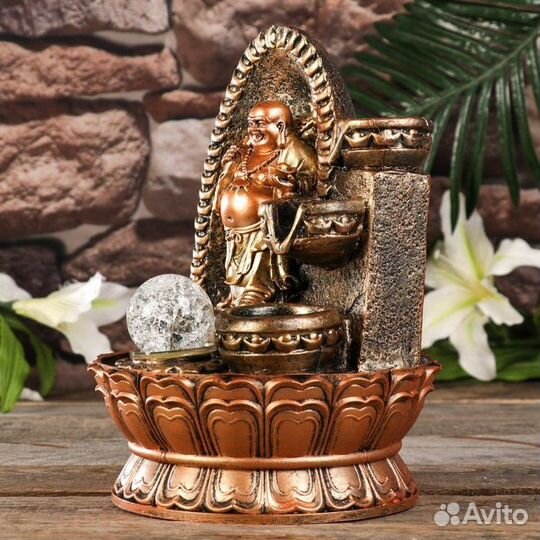 Фонтан настольный от сети, подсветка 'Хотей в арке