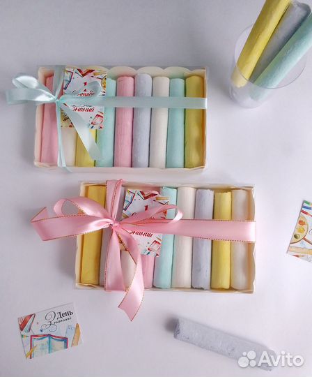 Сладкий подарок мелки из зефира