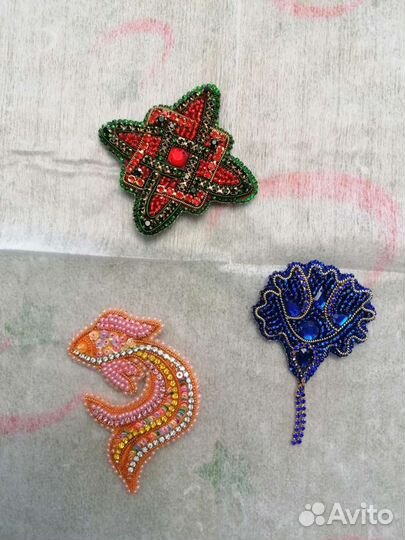 Броши ручной работы из бисера