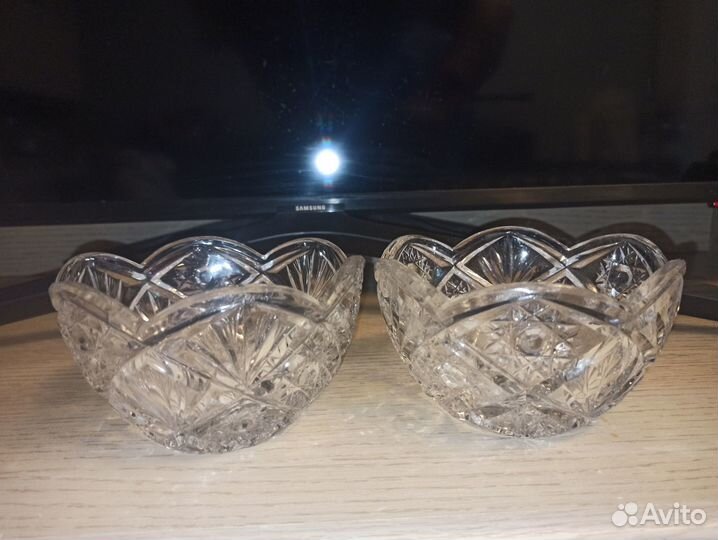 Хрусталь СССР. 4 вазочки конфетницы или салатника