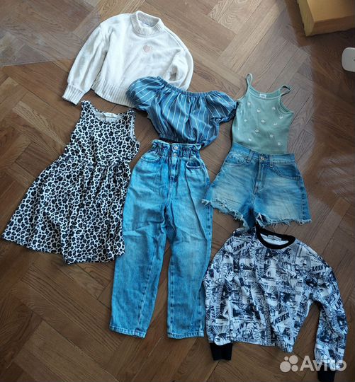 Пакет брендовых вещей на девочку 140