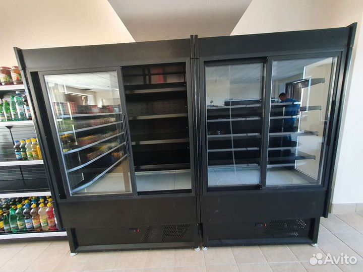 Холодильные горки с дверками 125 и 145см новые