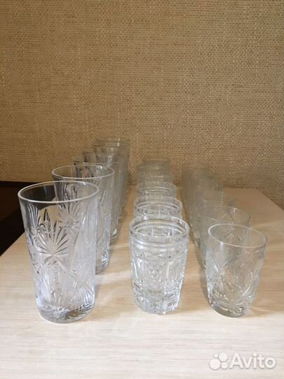 Хрустальные стопки, фужеры, бокалы СССР