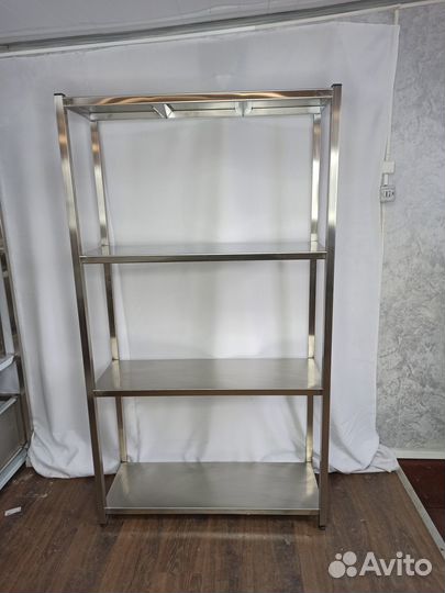 Стеллаж 4 уровня из нержавеющей стали